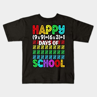 Happy 100 Days Of School Math Teacher 100th Day Of School Kids T-Shirt